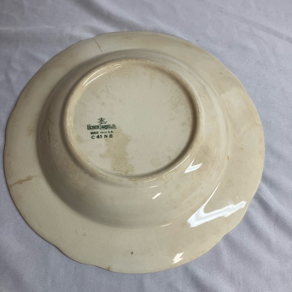 Homer Laughlin Cream Floral Dinner Bowl - Picture 4 of 6